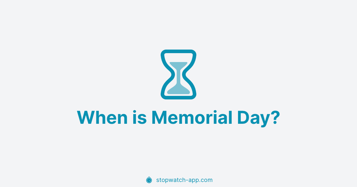 When is Memorial Day 2025?